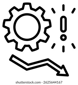 Business Risk icon line vector illustration