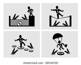 Business risk icons