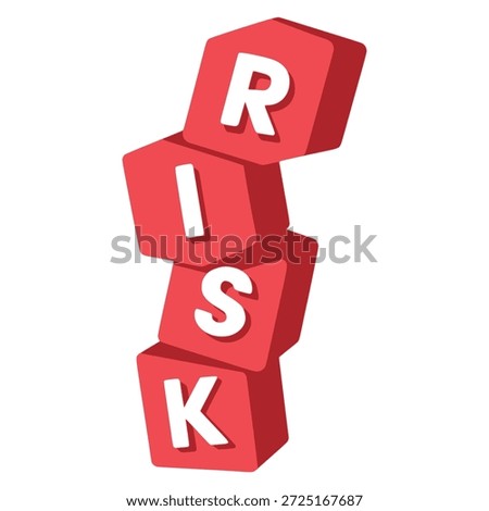 business risk uncertainty stability flat color vector illustration template design