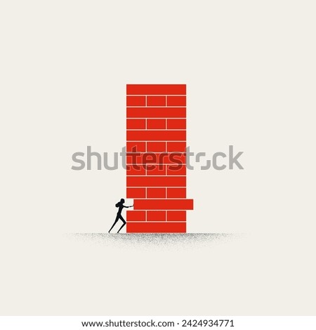 Business risk vector concept. Symbol of danger, hazard or disruption. Minimal design eps10 illustration.