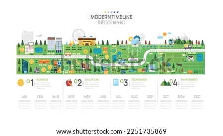 Business road map jigsaw timeline infographic template. Modern milestone element timeline diagram calendar and 4 quarter topics, Can be used for vector infographics, digital marketing presentations.