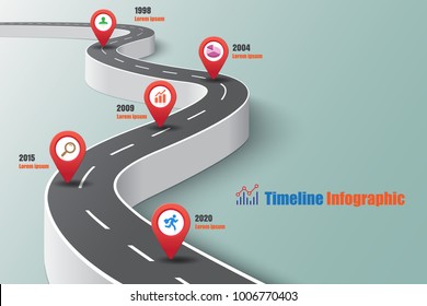 Business road map timeline infographic expressway concepts designed for abstract background template milestone diagram process technology digital marketing data presentation chart Vector illustration