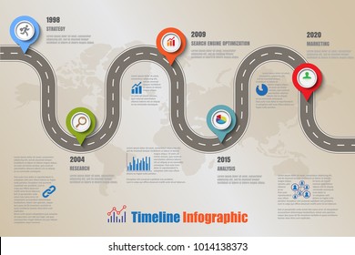 Business road map timeline infographic icons designed for abstract background template element modern diagram process web pages technology digital marketing data presentation chart Vector illustration