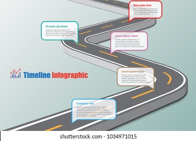 Business road map timeline infographic expressway concepts designed for abstract background template milestone diagram process technology digital marketing data presentation chart Vector illustration