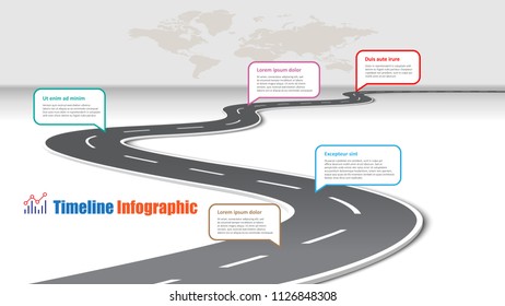 Business road map timeline infographic template with pointers designed for abstract background milestone modern diagram process technology digital marketing data presentation chart Vector illustration