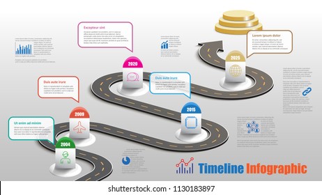 Business road map timeline infographic milestone pathway to podium designed for modern diagram process technology digital marketing data presentation chart. Vector illustration