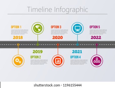 Business road map timeline infographic icons designed for abstract background template milestone element modern diagram process technology digital marketing data presentation chart Vector illustration