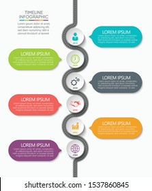 Business road map timeline infographic icons designed for abstract background template