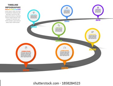 Business road map timeline infographic icons designed for abstract background template