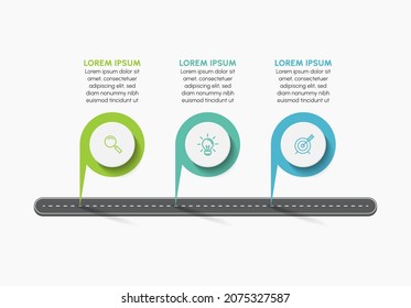 Business road map timeline infographic icons designed for abstract background template