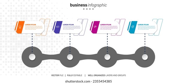Business road map timeline infographic city designed for abstract background template milestone element modern diagram process technology digital marketing data presentation chart Vector illustration
