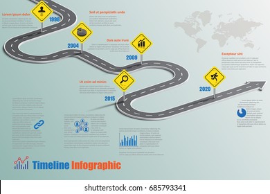 Business road map timeline infographic icons designed for abstract background template element modern diagram process web pages technology digital marketing data presentation chart Vector illustration