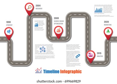 Business road map timeline infographic icons designed for abstract background template element modern diagram process web pages technology digital marketing data presentation chart Vector illustration