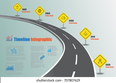 Business road map timeline infographic icons designed for abstract background template milestone element modern diagram process technology digital marketing data presentation chart Vector illustration