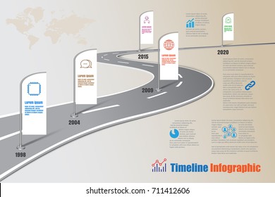 Business road map timeline infographic icons designed for abstract background template milestone element modern diagram process technology digital marketing data presentation chart Vector illustration