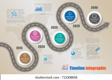 Business road map timeline infographic icons designed for abstract background template element modern diagram process web pages technology digital marketing data presentation chart Vector illustration