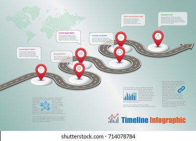 Business road map timeline infographic icons designed for abstract background template element modern diagram process web pages technology digital marketing data presentation chart Vector illustration