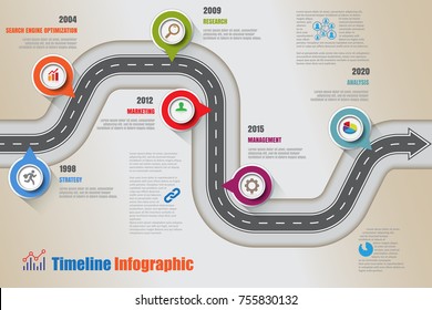 Business road map timeline infographic icons designed for abstract background template milestone element modern diagram process technology digital marketing data presentation chart Vector illustration
