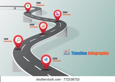 Business road map timeline infographic expressway concepts designed for abstract background template milestone diagram process technology digital marketing data presentation chart Vector illustration