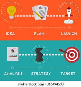 Business road to success vector concept