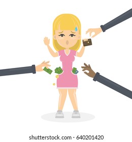 Business robbery concept illustration.