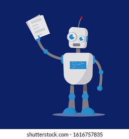 Business robot vector illustration design with office concept