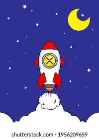 Business rocket launch. Startup space design rocketship innovation product. Innovation product,creative idea.Management.