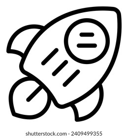 Business rocket startup icon outline vector. Integrity start. Making vision law