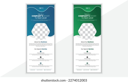 Business Roll Up Banner  Creative Design with abstract shape.