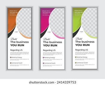 Business Roll up banner design.