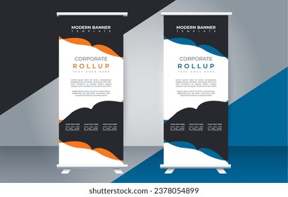 business roll up banner design display standee for presentation purpose 