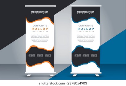 business roll up banner design display standee for presentation purpose 
