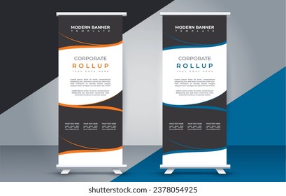 business roll up banner design display standee for presentation purpose 