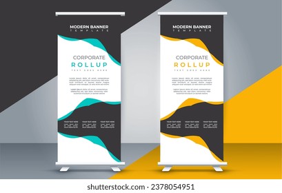 business roll up banner design display standee for presentation purpose 