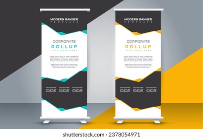 business roll up banner design display standee for presentation purpose 