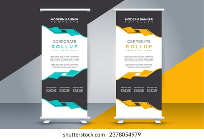 business roll up banner design display standee for presentation purpose 