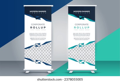 business roll up banner design display standee for presentation purpose 