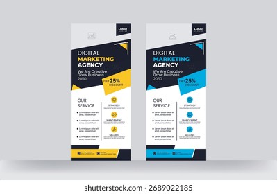 Business Roll up Banner Design or Pull up Banner Template