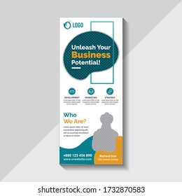 Business Roll Up Banner Design Signboard Advertising Brochure Flyer Template Vector X-banner and Street Business Flag of Convenience, Presentation and Brochure.