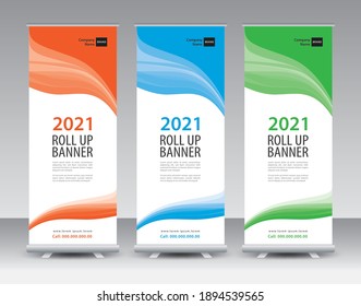 Business Roll Up banner design, Roll Up Banner template, Sale banner stand or flag design layout, Standee Design, Presentation, poster, flyer, ads, Modern Exhibition, Banner design vector