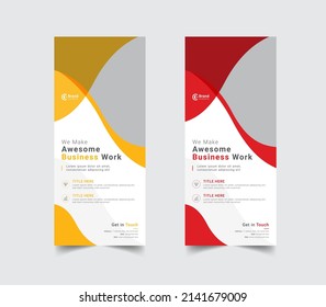 

Business roll up banner design template, stand banner, x-stand, x-banner. Vector illustration