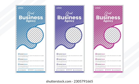 business roll up banner design template
