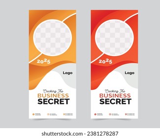 Business Roll Up Banner Design Template  For Print