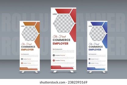 Business roll up banner design template