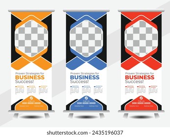 Business Roll Up Banner Design template, Vector, Layout.