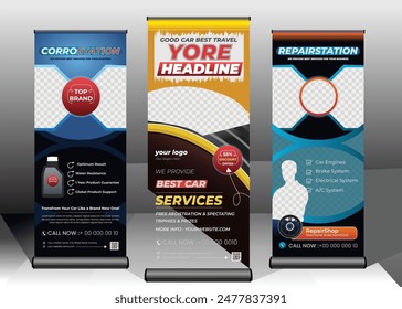 Business roll up banner design template