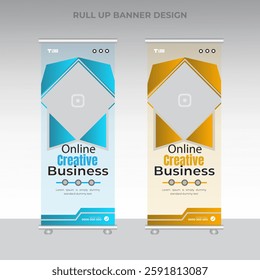 Business roll up banner design template