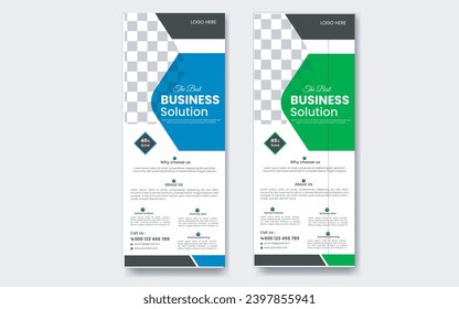 Business Roll up Banner Design And Templet.