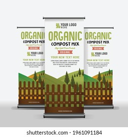 Business Roll Up Banner Design Vector