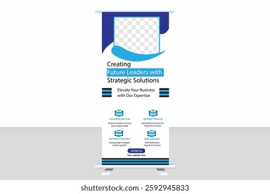 Business Roll Up banner for event, presentation, exhibition, business, project, company, Standee Design.